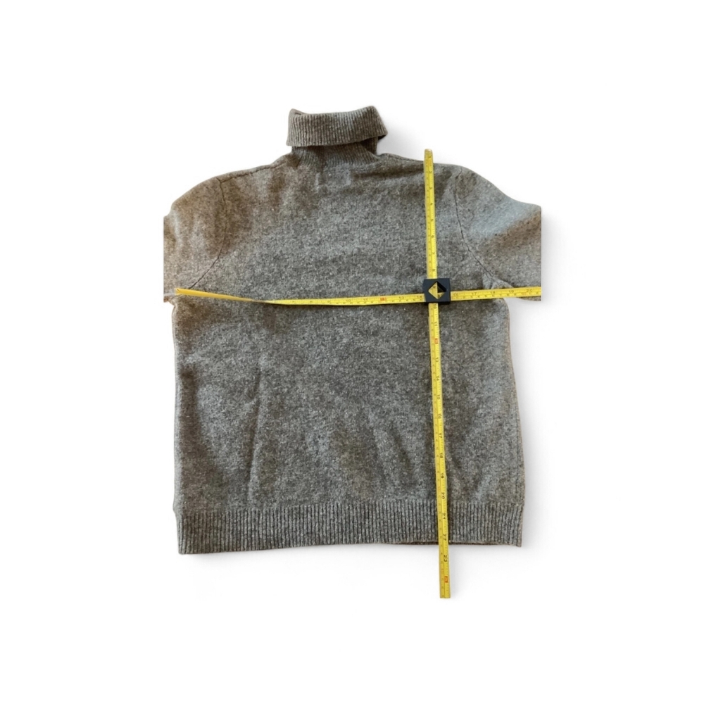 Ralph Lauren Vintage Lambswool Turtleneck Sweater Gray LP Ice Skating - Picture 5 of 13